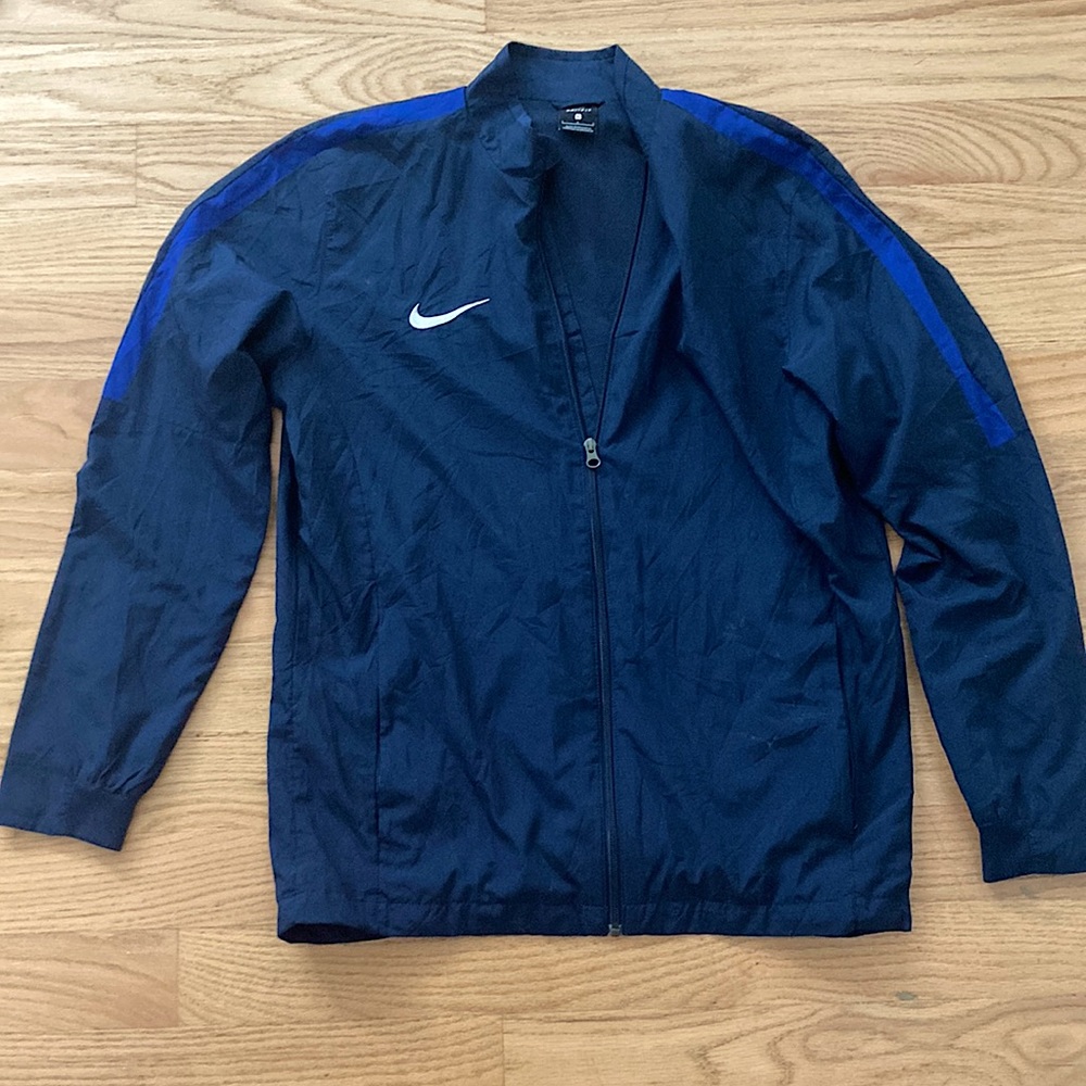 Nike Dry-fit Navy Blue Athletic Zip-up